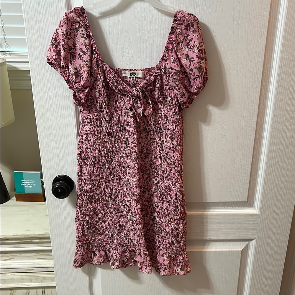Madden Girl Pink Floral Mini Dress